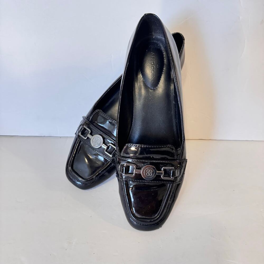 Bandolino Flavia 3 Loafers Women's Comfort Shoes Size 6 Med Black Patent Leather